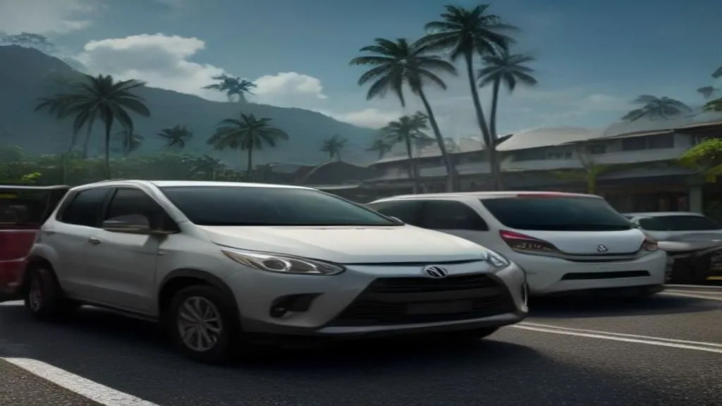 rental mobil ranggamekar - A high‑resolution photorealistic image of a modern fleet of